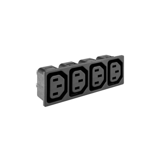 C13 PANEL MOUNT 4GANG 10/15A