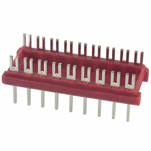 CONN HDR DIP FORK 18POS TIN