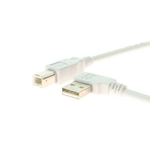 3FT. WHITE USB CABLE A LEFT ANGL