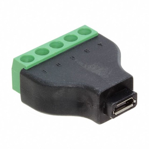 USB MICRO B FEMALE SOCKET TO 5-P