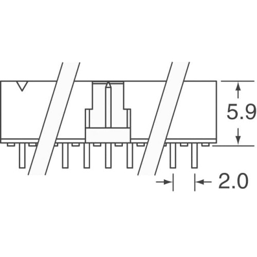 CONN HEADER R/A 22POS 2MM