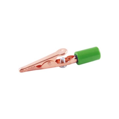 ALLIGATOR CLIP COPPER W/GREEN IN