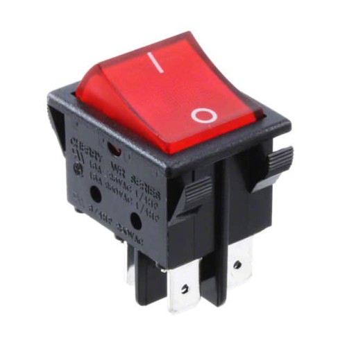 SWITCH ROCKER DPST 16A 125V