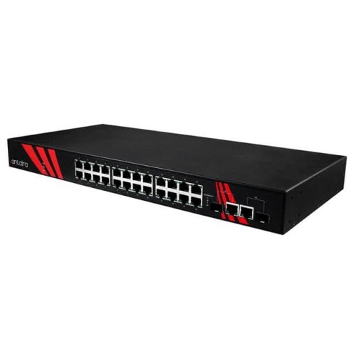 26-PORT INDUSTRIAL 1U 19" RACKMO