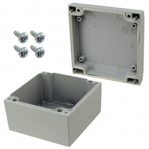 BOX ALUM GRAY 4.724"L X 4.724"W