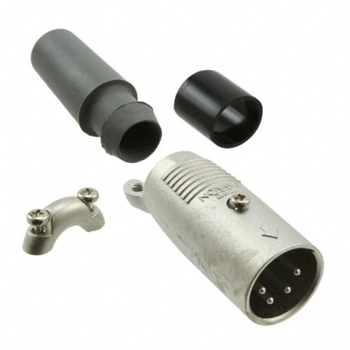 CONN PLUG MALE XLR 4P SOLDER