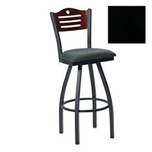 SWIVEL BAR STOOL, 3 SLAT-BACK