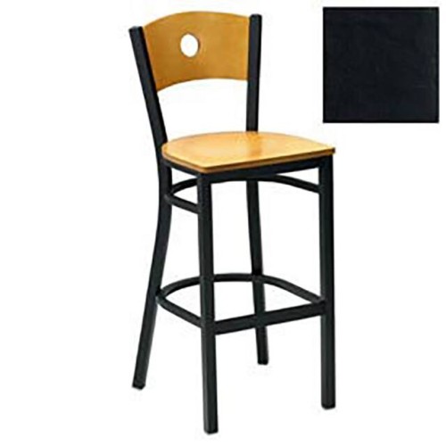 BAR STOOL W/NATURAL CIRCLE-BACK,