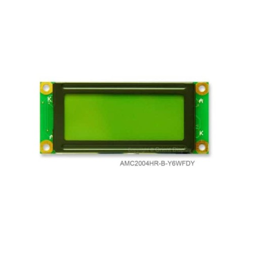 LCD COB CHAR 20X4 Y/G TRANSF
