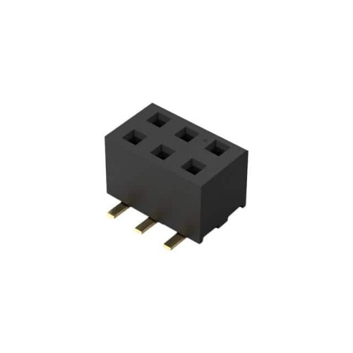 6POS, 2MM PITCH SOCKET, DIL, SMT