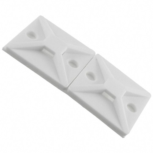 CABLE TIE HLDR QUAD ADH WHITE