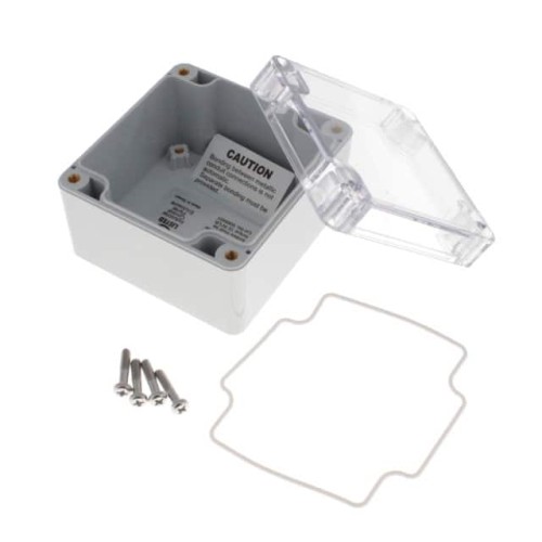 BOX PLAS GRY/CLR 3.23"L X 3.15"W