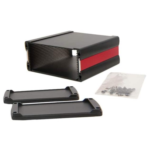 BOX ALUM BLACK 5.91"L X 6.18"W