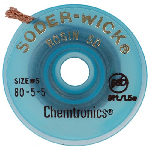DESOLDER BRAID ROSIN 0.145" 5'