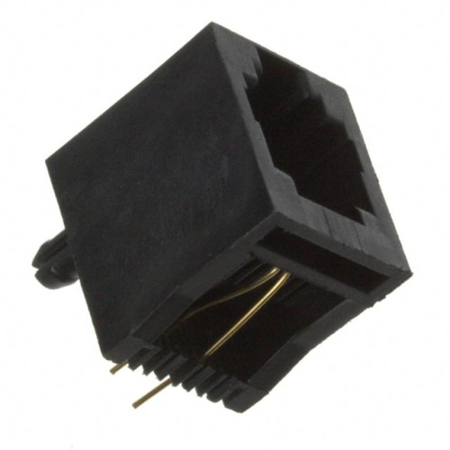 CONN MOD JACK 6P2C VERT SHIELDED