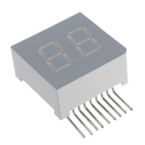 DISP 7SEG 0.3" DBL RED 9SIP RA