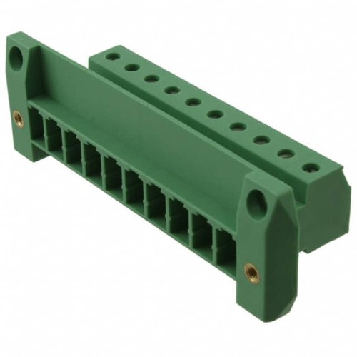 TERM BLK HEADER 10POS GREEN