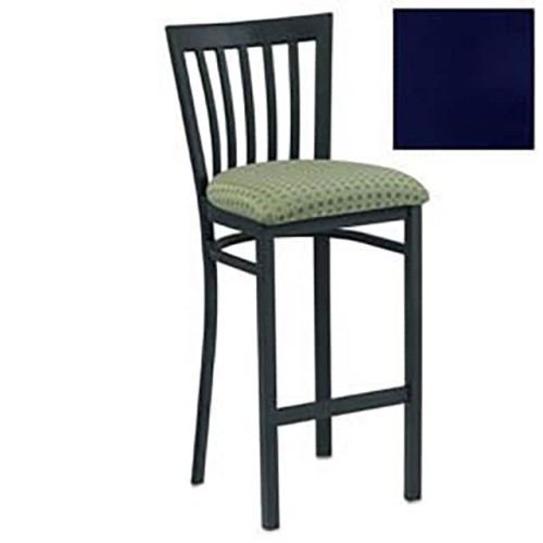 BAR STOOL W/VERTICAL SLAT-BACK,