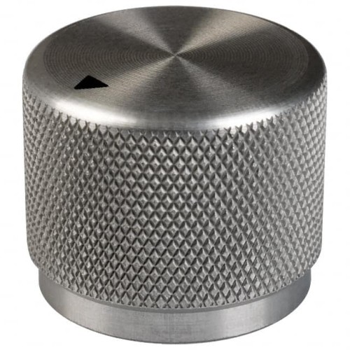 KNOB KNURLED 0.125" METAL