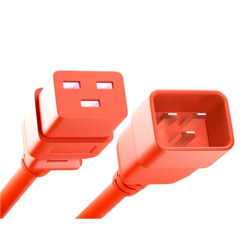 CORD C19 - C20 12AWG RED 7FT
