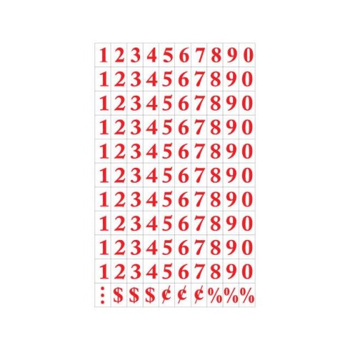 MAGNETIC NUMBERS, ON WHITE