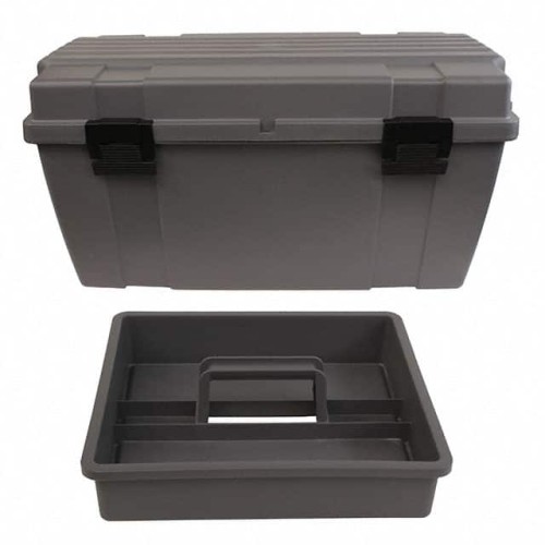 BOX PLAS GRY 27.500"L X 14.146"W