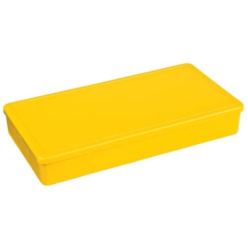 BOX PLASTIC YELLOW 8"L X 4"W
