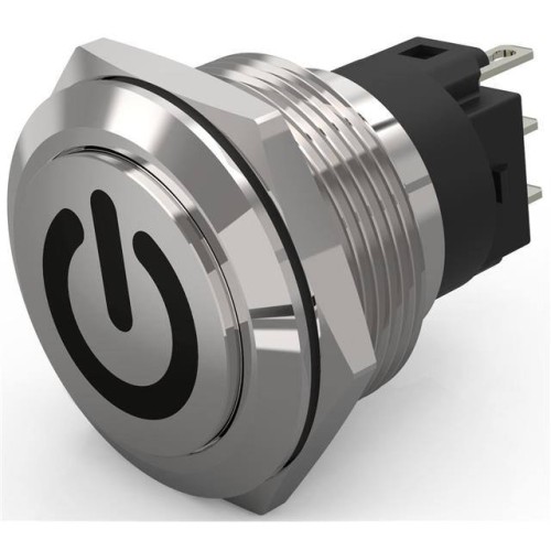 22 MM, PUSHBUTTON, STAINLESS STE