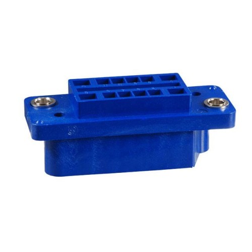 CONN RCPT HSG RACK & PNL 12P BLU