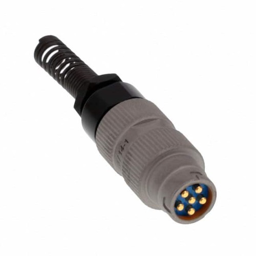 CONN JACK MALE 6P GOLD SLDR CUP