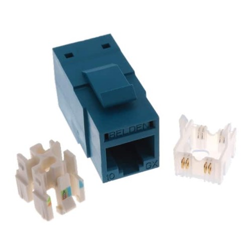 JACK CAT 6A UTP RJ45 TEAL