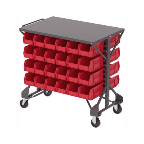 AKRO-MILLS SHELF-TOP BIN CART, (