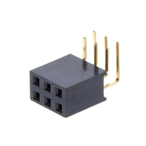 RECEPTACLE, THR, DUAL ROW, .100"