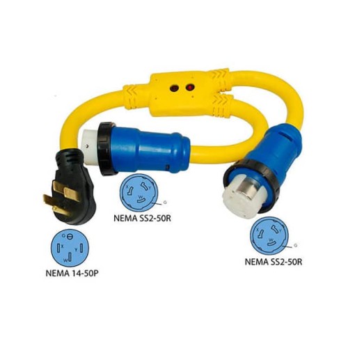 50 AMP, RV CAMP POWER Y ADAPTER