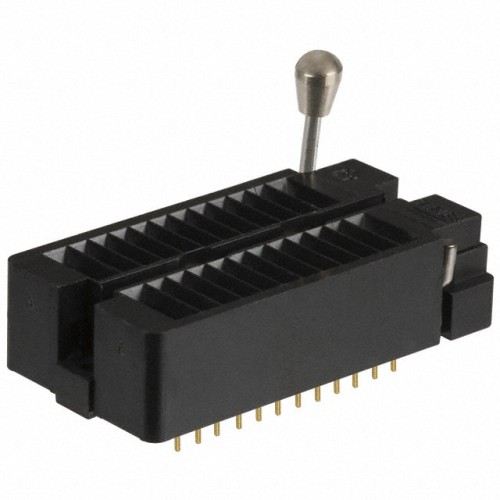 CONN IC DIP SOCKET ZIF 24POS GLD