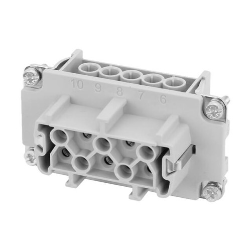 INSERT FEMALE 10POS+1GND SCREW