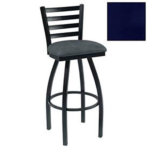 SWIVEL BAR STOOL, 4 SLAT-BACK