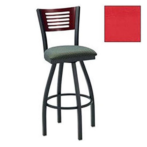 SWIVEL BAR STOOL, CH 5 SLAT-BACK
