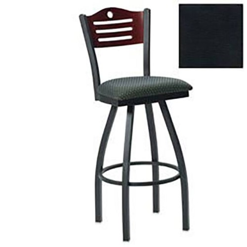 SWIVEL BAR STOOL, 3 SLAT-BACK