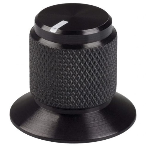 KNOB KNURLED W/SKRT 0.236" METAL