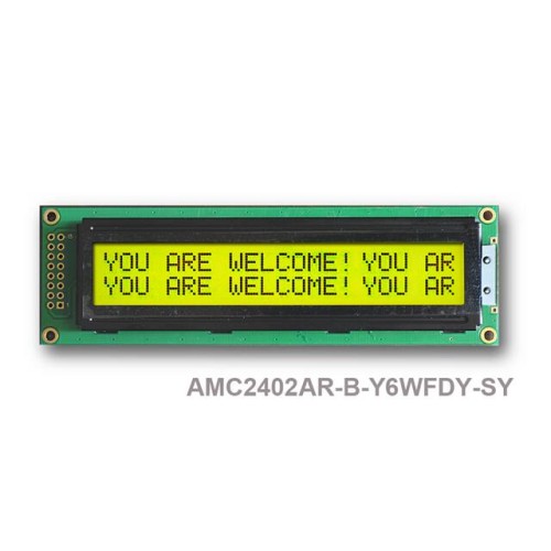 24X2 CHARACTER STN YELLOW GREEN