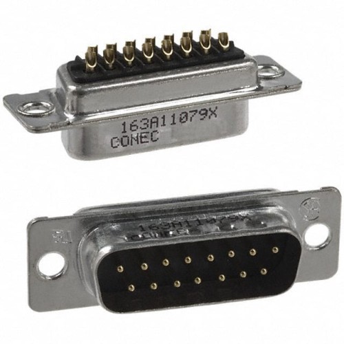 CONN D-SUB PLUG 15POS SLDR CUP