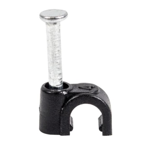 CABLE CLIPS 4MM BLACK 100 PACK