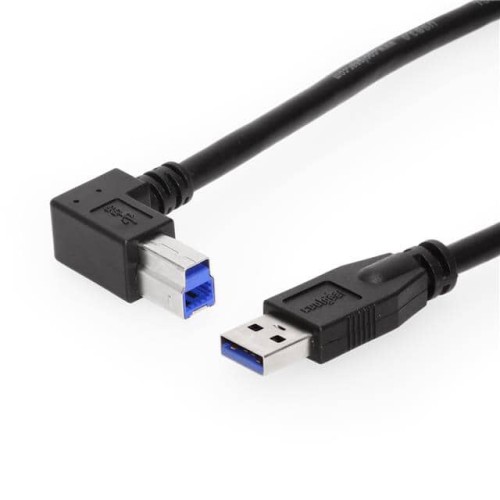 CABLE A PLUG TO B PLUG R/A 1'