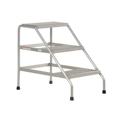 STEP STAND, 3 STEP, WELDED, ALUM