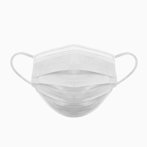 FACE MASK 3PLY ESD EARLOOP WHITE