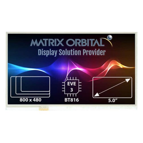 5.0" 800X480 PIXEL NON-TOUCH SPI