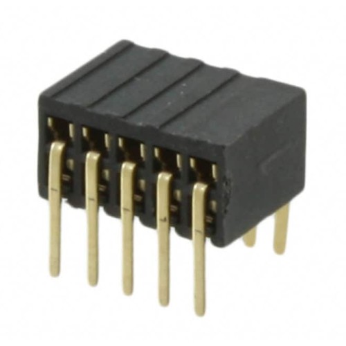 CONN RCPT 10P 0.05 GOLD PCB R/A