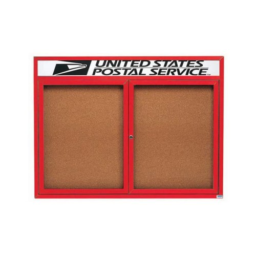 2 DOOR ALUM FRAMED BULLETIN BOAR