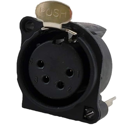 E SERIES, 4 PIN XLR, FEMALE, VER